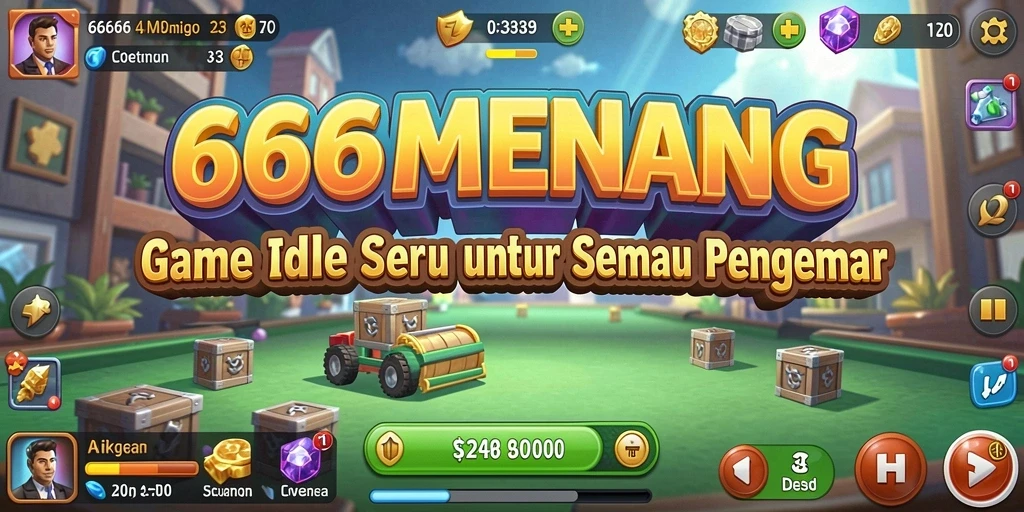 Screenshot utama 666MENANG menunjukkan gameplay santai yang mengasyikkan.