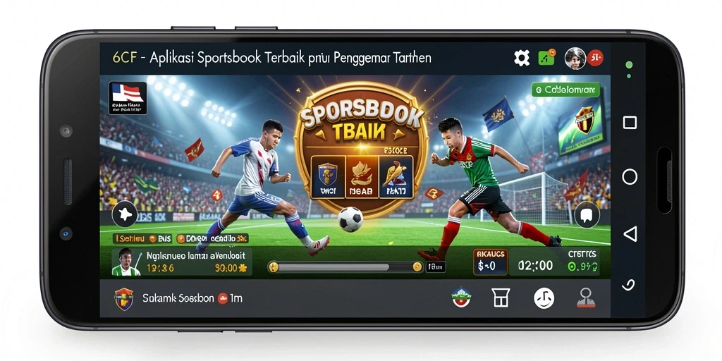 Tampilan utama aplikasi 6CF dengan berbagai pilihan taruhan olahraga.