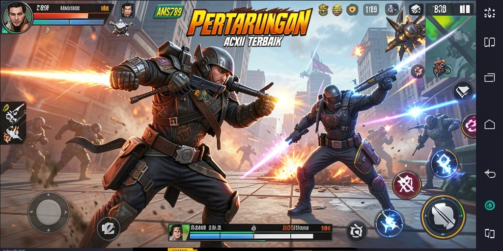 Screenshot AMS789 menampilkan aksi seru dalam gameplay yang menegangkan.