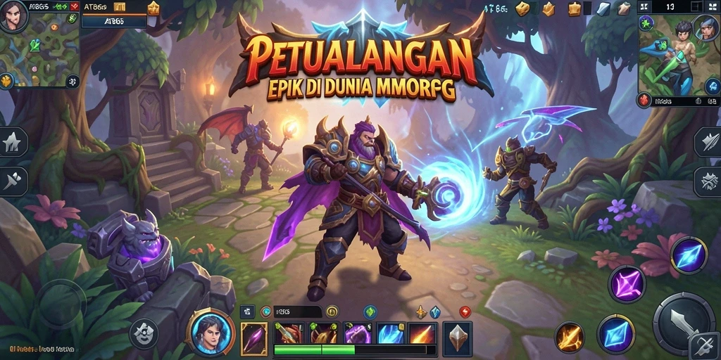 Tampilan gameplay epik dunia MMORPG di AT866.