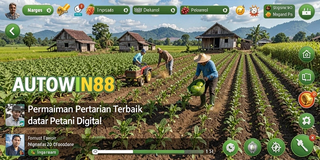 Tangkapan layar gameplay AUTOWIN88 menampilkan keseruan bertani.