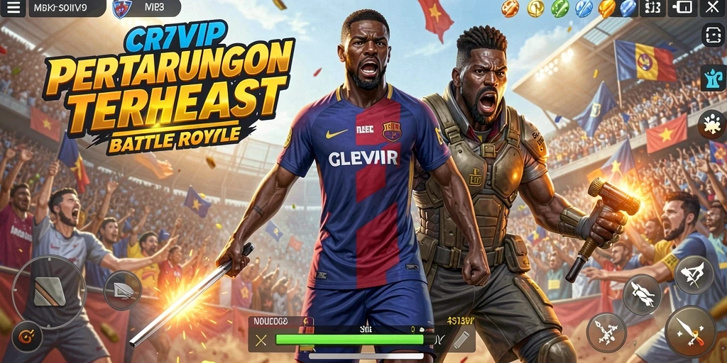 Gameplay seru dengan grafis memukau di CR7VIP Battle Royale.