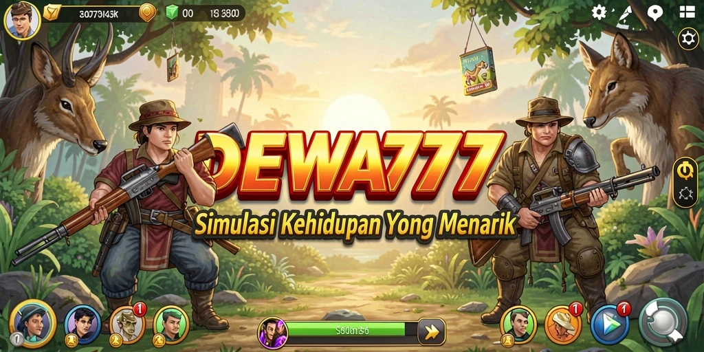 Tampilan gameplay yang menampilkan interaksi sosial di DEWA777.