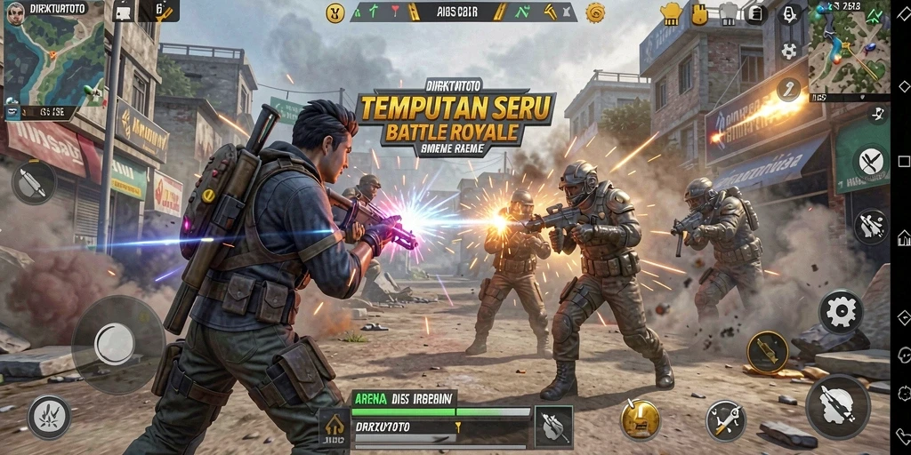 Tampilkan pertarungan seru di arena Battle Royale.