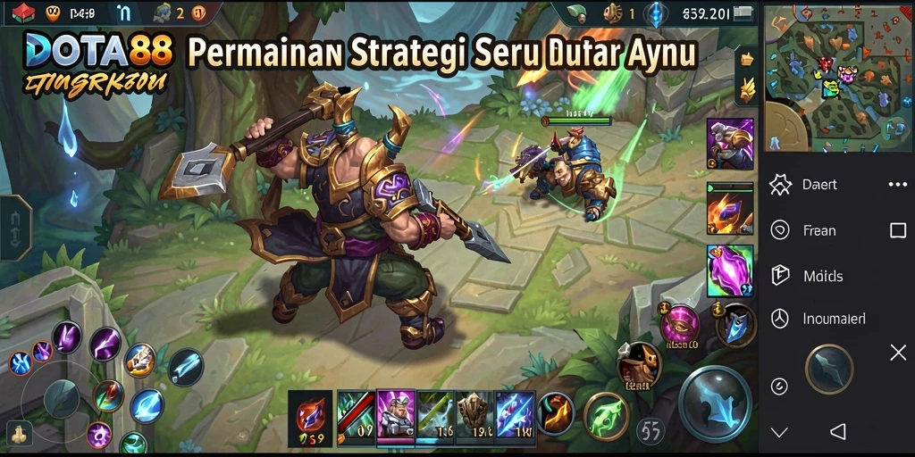 Tampilan gameplay DOTA88 menampilkan pertempuran strategis yang mendebarkan.