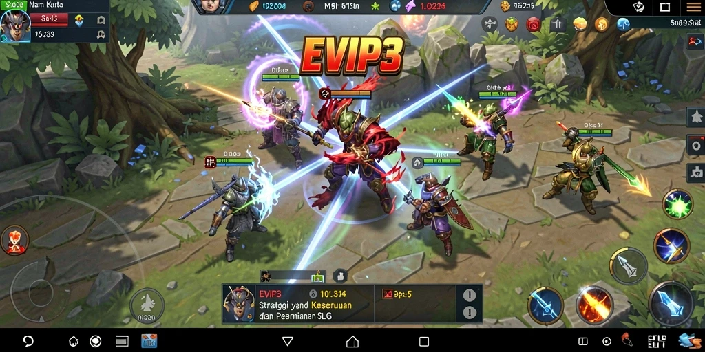 Tampilan gameplay EVIP3 yang menegangkan dan strategis.