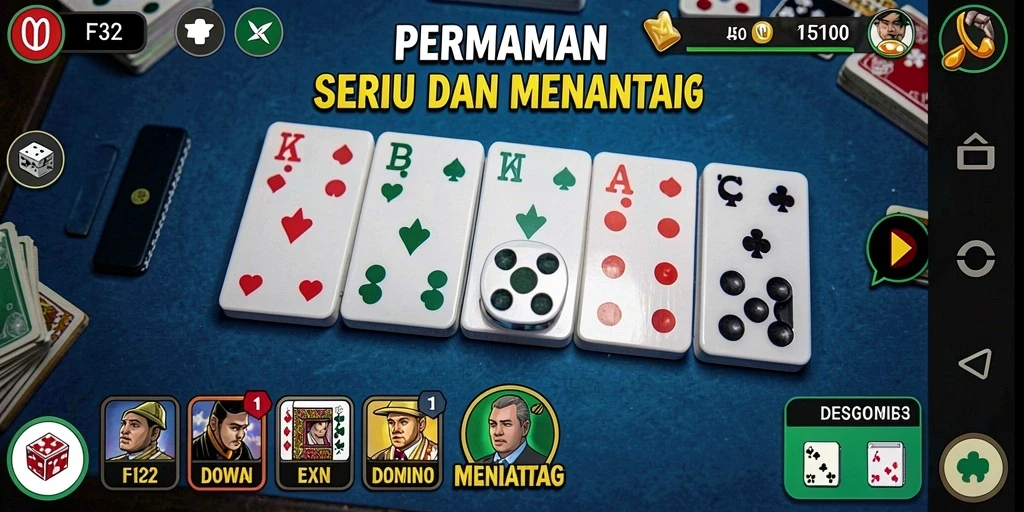 Gameplay F32 yang seru dan menarik dalam permainan domino.
