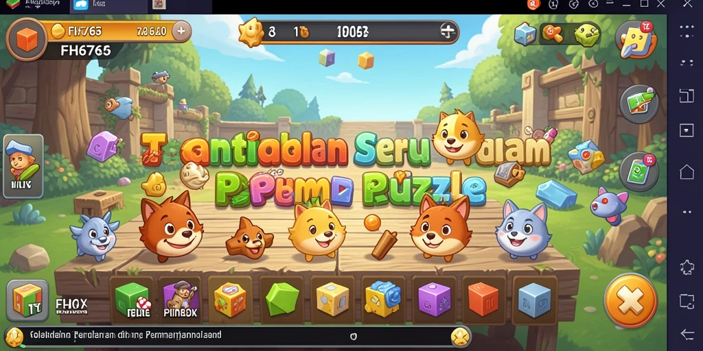 Screenshot utama FH6767 menampilkan gameplay menantang yang penuh warna.