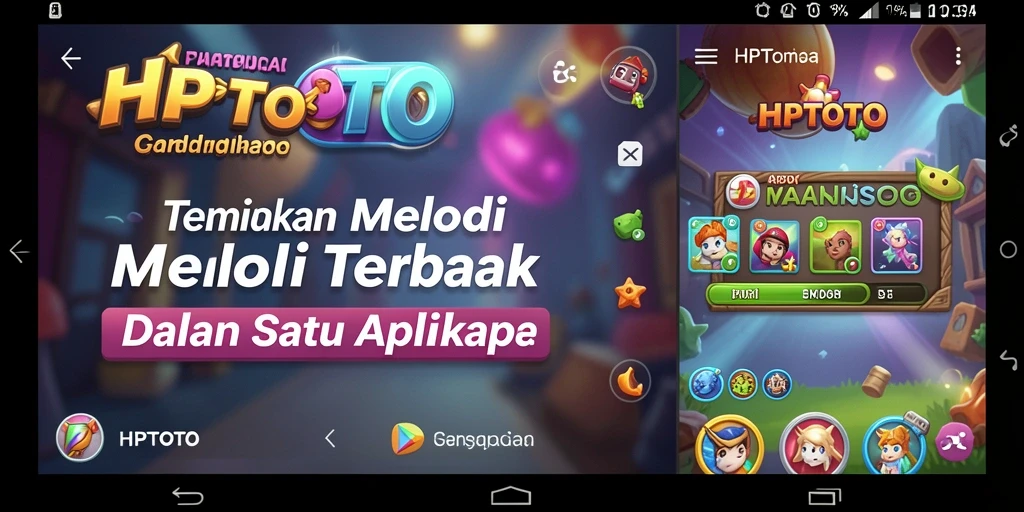 Gameplay interaktif HPTOTO yang menyenangkan dengan musik.
