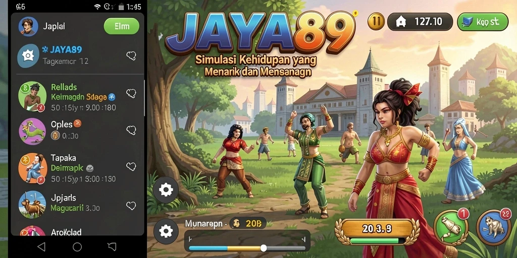 Tampilan gameplay menarik dari JAYA89 dengan interaksi karakter yang realistis.