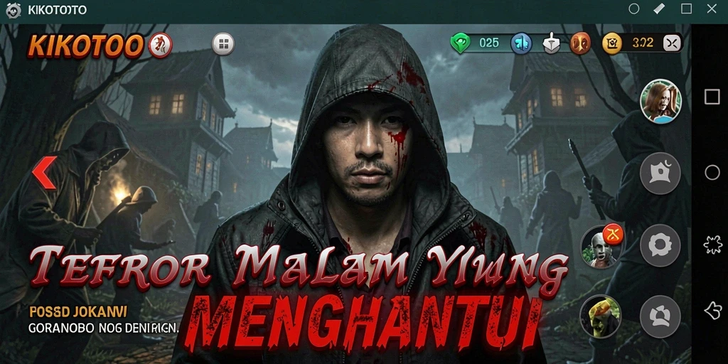 Tangkapan layar KIKOTOTO dengan suasana yang mencekam dan gameplay Horror yang mendebarkan.