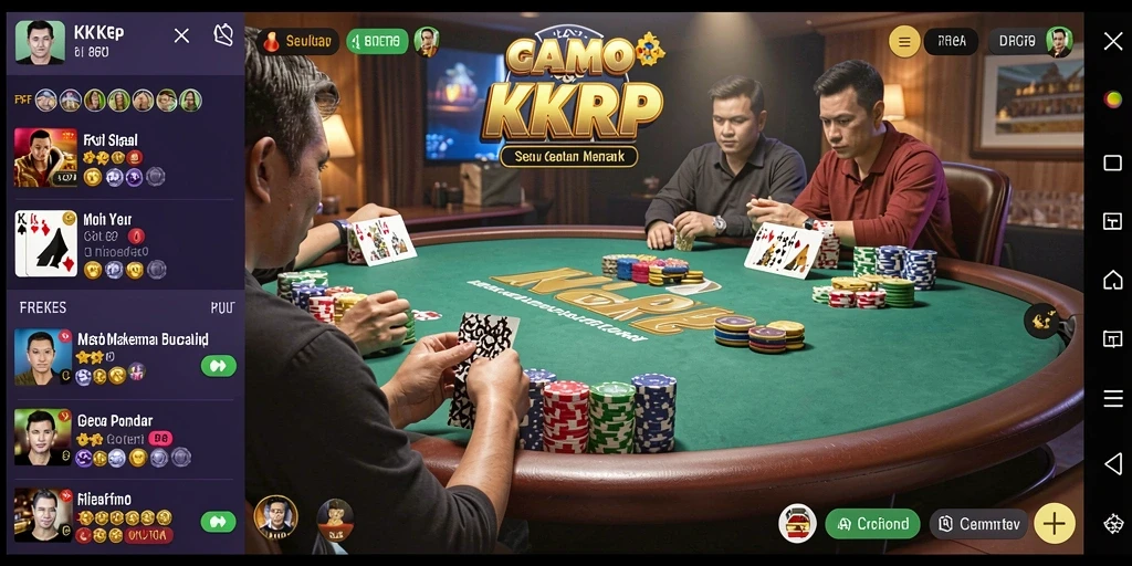 Tampilan gameplay poker yang mendebarkan di KKRP.