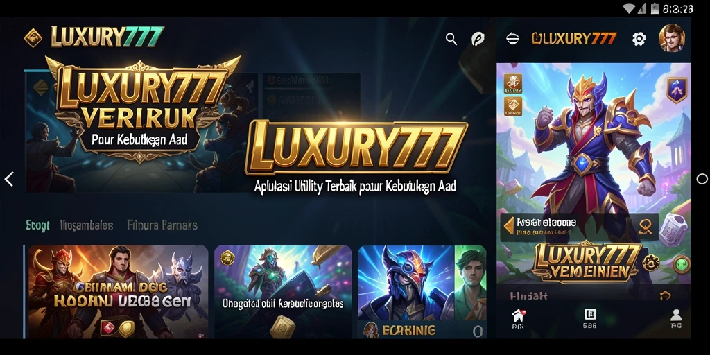 Tampilan antarmuka LUXURY777 yang intuitif dan menarik.