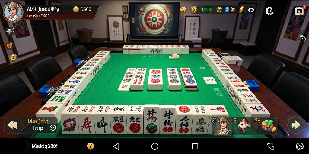 Tampilan screenshot utama dari gameplay MAHJONG500 menunjukkan desain yang menarik dan interaktif.