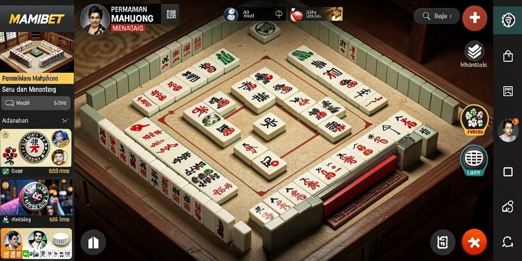 Tampilan gameplay Mahjong yang menarik di MAMIBET.