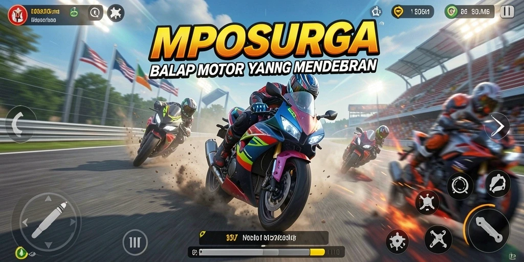 Tampilan menawan dari gameplay balap motor MPOSURGA.