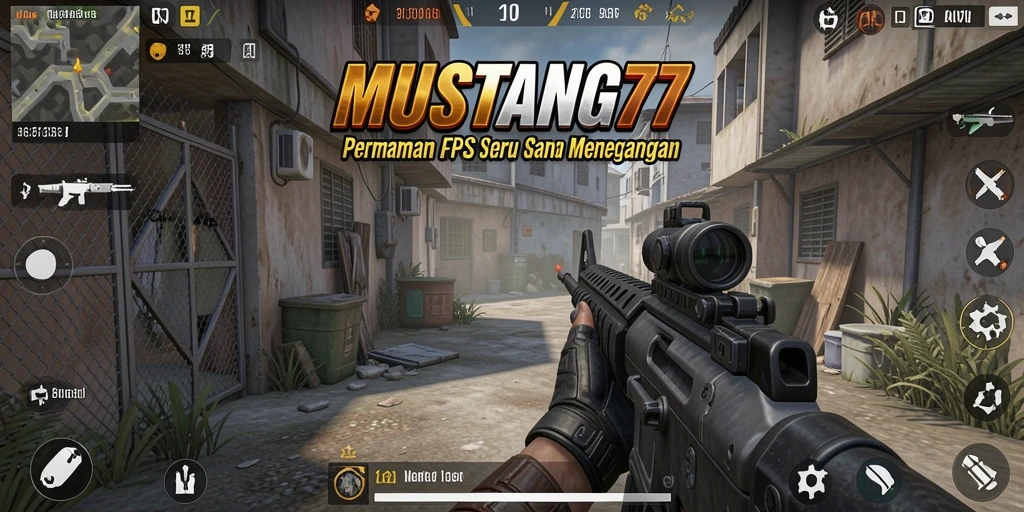 Tampilan gameplay menegangkan di MUSTANG77 yang penuh aksi.