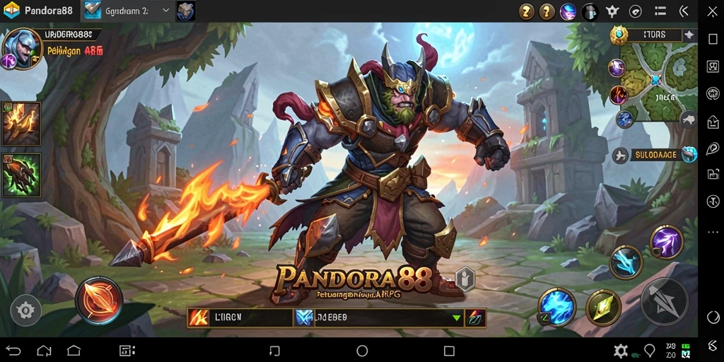 Screenshot menampilkan aksi seru dalam permainan ARPG PANDORA88.