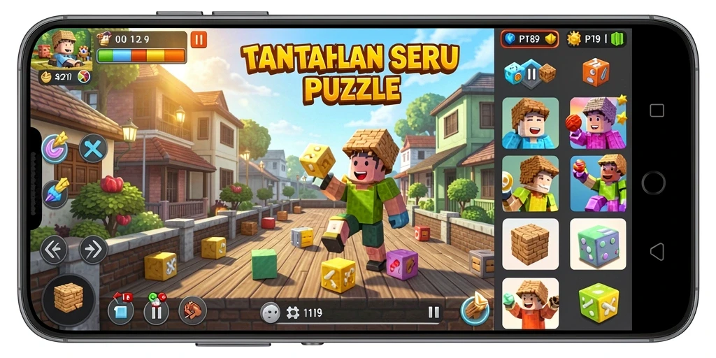 Tampilan gameplay yang seru dan menantang dalam game Puzzle.