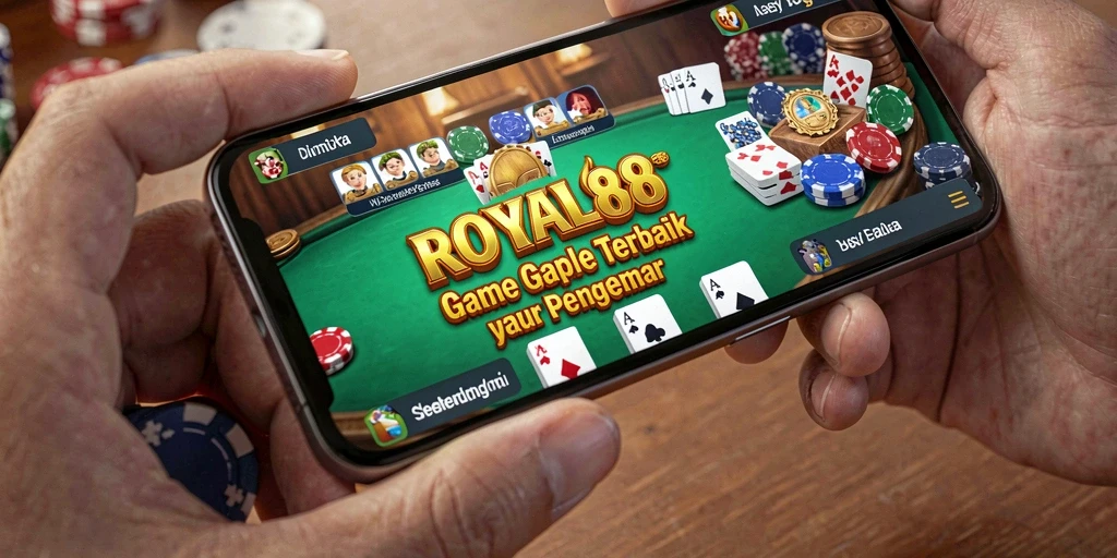 Gameplay seru dari <strong>ROYAL88</strong> menunjukkan pertandingan Gaple yang intens.