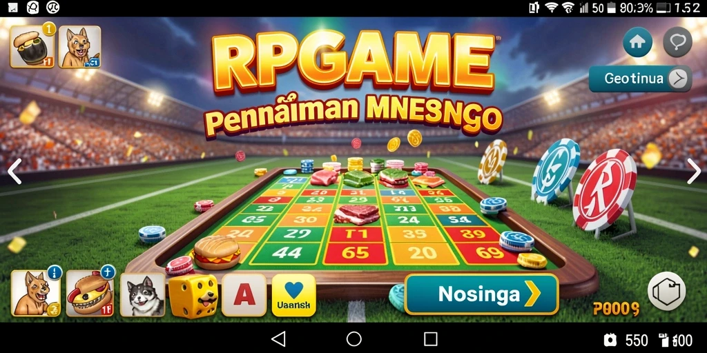 Screenshot gameplay RPGAME menampilkan suasana seru permainan Bingo.