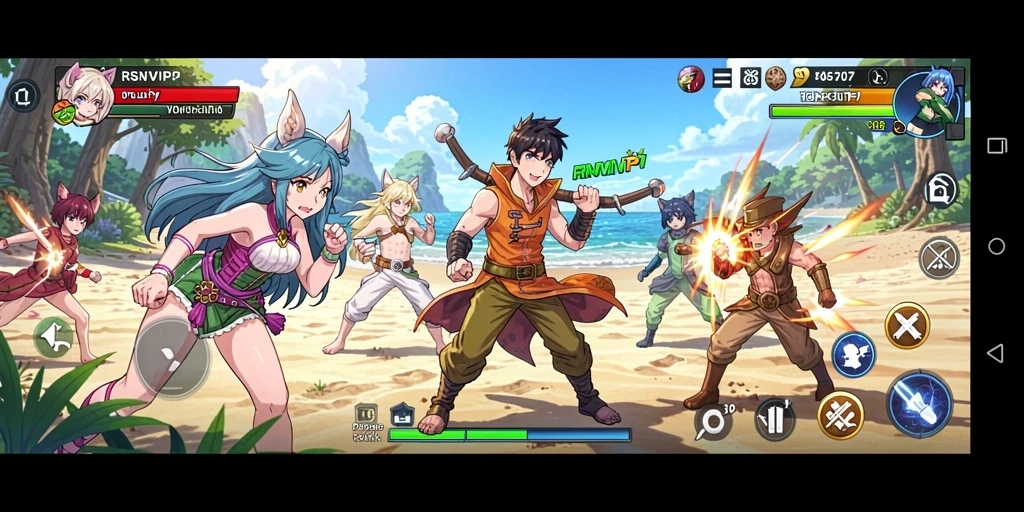 Screenshot utama RSNVIP7 menampilkan aksi seru dari gameplay Anime.