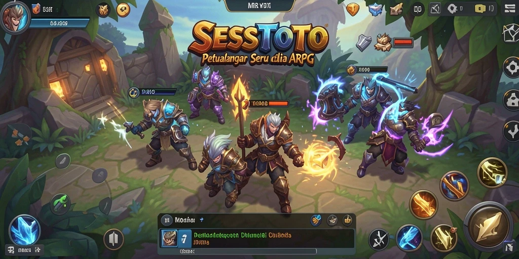 Tangkapan layar gameplay SESETOTO yang menampilkan aksi pertarungan epik.