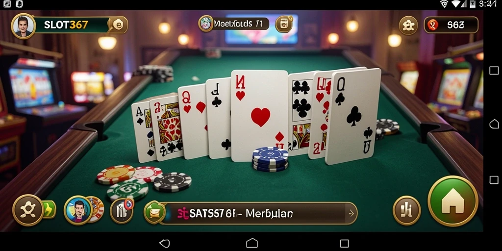 Screenshot utama menunjukkan gameplay domino yang seru.