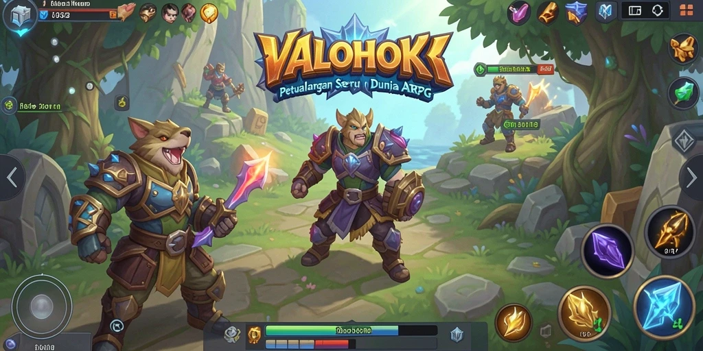 Tampilan gameplay seru dan mendebarkan di VALOHOKI.